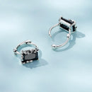 925 Sterling Silver Earrings with CZ and Oxidized Finish for Women