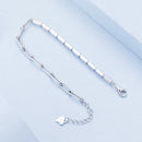 925 Sterling Silver Pavé Setting CZ Bracelet with Platinum Plating, Adjustable 14.5+3cm, for Women
