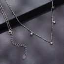 925 Sterling Silver 0.10ct Moissanite Necklace in White Gold, 40+5cm Chain for Women