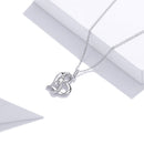 925 Sterling Silver Adjustable CZ Pendant Necklace