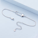925 Sterling Silver Bracelet with CZ Pendant - 160mm Length and 8x26mm Pendant Size for Women