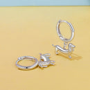 925 Sterling Silver & Plated White Gold Earrings for Women