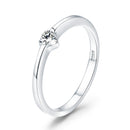 925 Sterling Silver Ring for Women Size 6.0 with Pavé Setting CZ