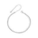 925 Sterling Silver & White Gold Plated Bracelet