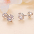 925 Sterling Silver Moissanite 0.50 Carat Earrings for Women