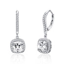 925 Sterling Silver Plated Gold Pavé Setting CZ Earrings for Women
