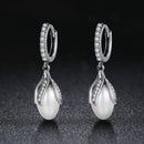 925 Sterling Silver Oxidized Silver Freshwater Pearl Earrings