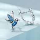 925 Sterling Silver Earrings with Pavé Setting and Oxidized Finish for Women