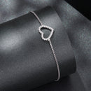 925 Sterling Silver Plated White Gold Moissanite Bracelet for Women