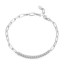 925 Sterling Silver + Moissanite White Gold 21cm Bracelet for Women