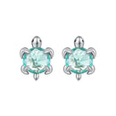 925 Sterling Silver Earrings with Transparent Glass and Oxidized Finish for Women