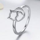 925 Sterling Silver Ring Size 5.0 with Platinum Plating for Women