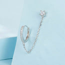S925 Sterling Silver 3mm Pavé Setting CZ Earrings for Women
