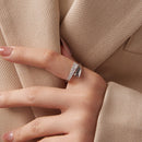 925 Sterling Silver Moissanite Ring Size E