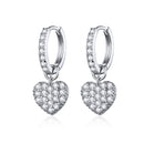 925 Sterling Silver CZ Pavé Setting Earrings for Women