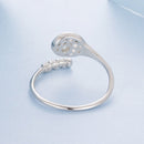 925 Sterling Silver Ring with Pavé Setting CZ, Width 0.11-0.72cm, for Women