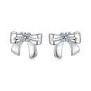 925 Sterling Silver Moissanite Earrings 0.3 cm for Women