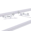 925 Sterling Silver Earrings with Plated Platinum and Pavé Setting CZ