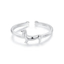 925 Sterling Silver Oxidized Silver 1.6mm Ring for Women