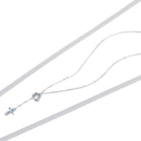 925 Sterling Silver Plated Necklace with Adjustable Length 42.5cm and CZ for Women