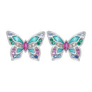 925 Sterling Silver Earrings with Enamel and CZ for Women