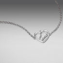 925 Sterling Silver Plated White Gold Bracelet 21cm for Women