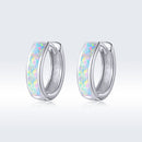 925 Sterling Silver Opal Earrings for Women