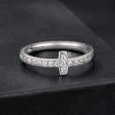 925 Sterling Silver Moissanite Ring in Size 6
