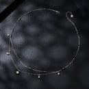 925 Sterling Silver Plated White Gold Moissanite Necklace 400+50mm for Women