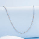 925 Sterling Silver White Gold Plated 40+5cm Necklace for Women