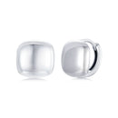925 Sterling Silver Plated White Gold 10mm Earrings for Women