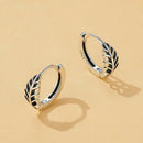 925 Sterling Silver Oxidized Earrings 12*5mm