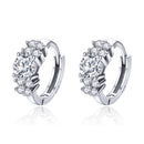 925 Sterling Silver Earrings with Pavé Setting and CZ Stone for Women