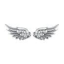 925 Sterling Silver Oxidized Pavé CZ Earrings