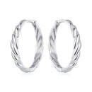 925 Sterling Silver Plated White Gold Earrings for Women - Size 11*3mm
