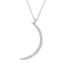 925 Sterling Silver Adjustable CZ Pendant Necklace for Women