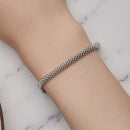 925 Sterling Silver Plated Platinum 17.0 Size Bracelet for Women