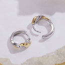 925 Sterling Silver Earrings with Plated White Gold and Gold for Women