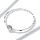 925 Sterling Silver 17.0 cm Oxidized CZ Bracelet for Women
