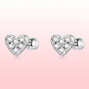 925 Sterling Silver Earrings with Pavé Setting CZ