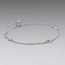 925 Sterling Silver White Gold Plated 21cm Pavé CZ Bracelet for Women
