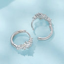 925 Sterling Silver Earrings with CZ White Gold Plating