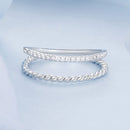 925 Sterling Silver Ring 6.0 Size with Pavé Setting CZ