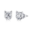 925 Sterling Silver Plated Platinum CZ Earrings for Women