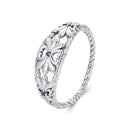 925 Sterling Silver Oxidized 1.3mm Pavé Set CZ Ring Size 6.0 for Women