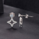 925 Sterling Silver Moissanite 0.1ct Earrings for Women