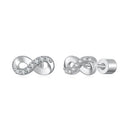 925 Sterling Silver & Moissanite Earrings 0.005ct for Women