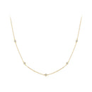 925 Sterling Silver White Gold Plated Adjustable Moissanite Necklace for Women