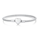 925 Sterling Silver Bracelet 17.0cm Inner Diameter for Women