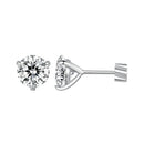 925 Sterling Silver Moissanite Earring 0.7cm White Gold Plated for Women